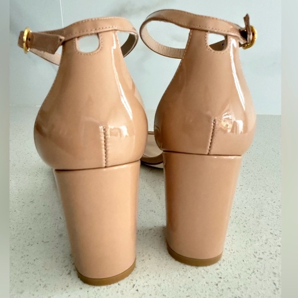 Stuart Weitzman Nude Ankle Strap Heels - Picture 3 of 6